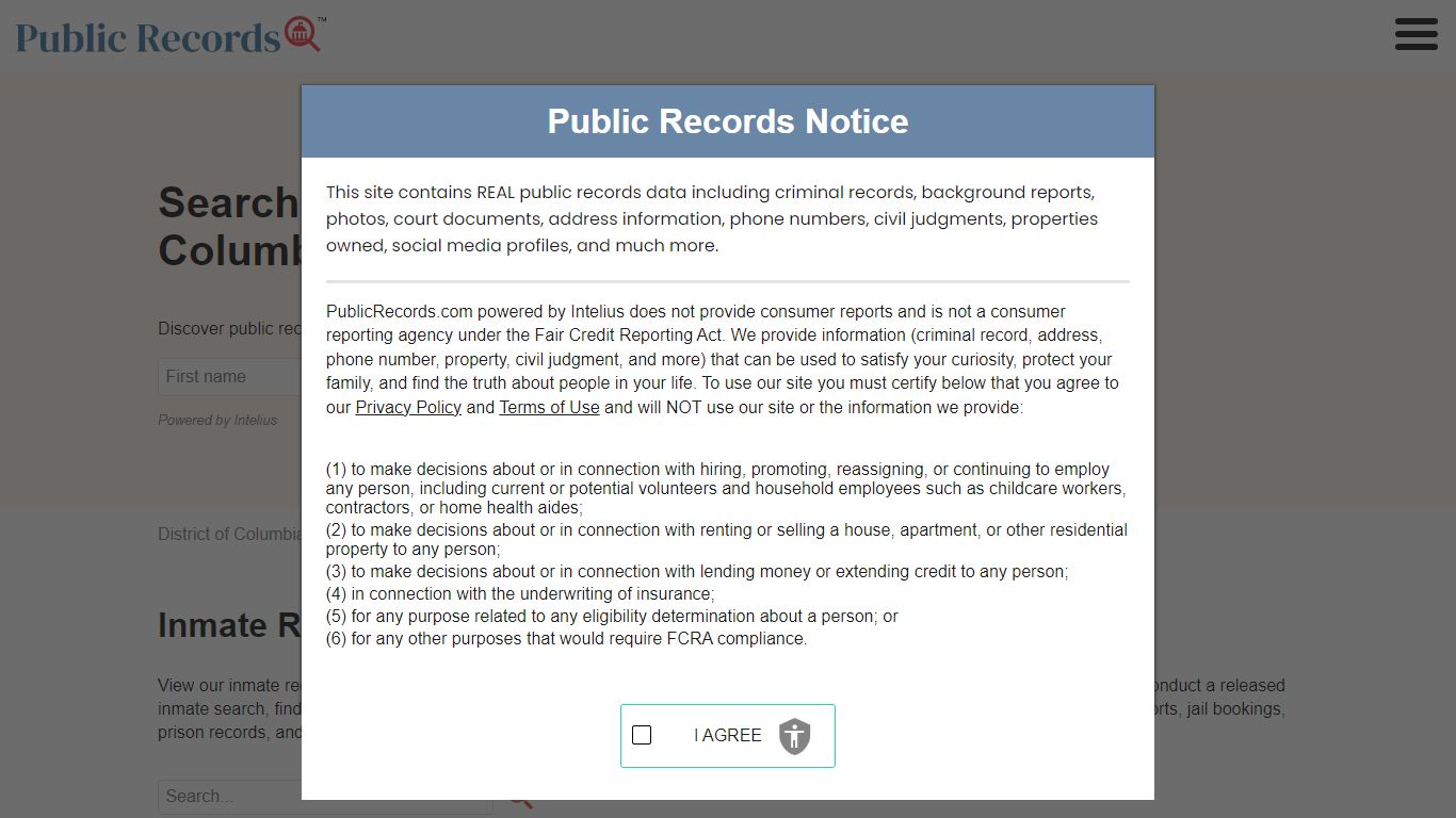 District Of Columbia Inmate Search | Public Records
